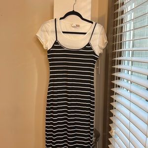 B&W stripped long dress